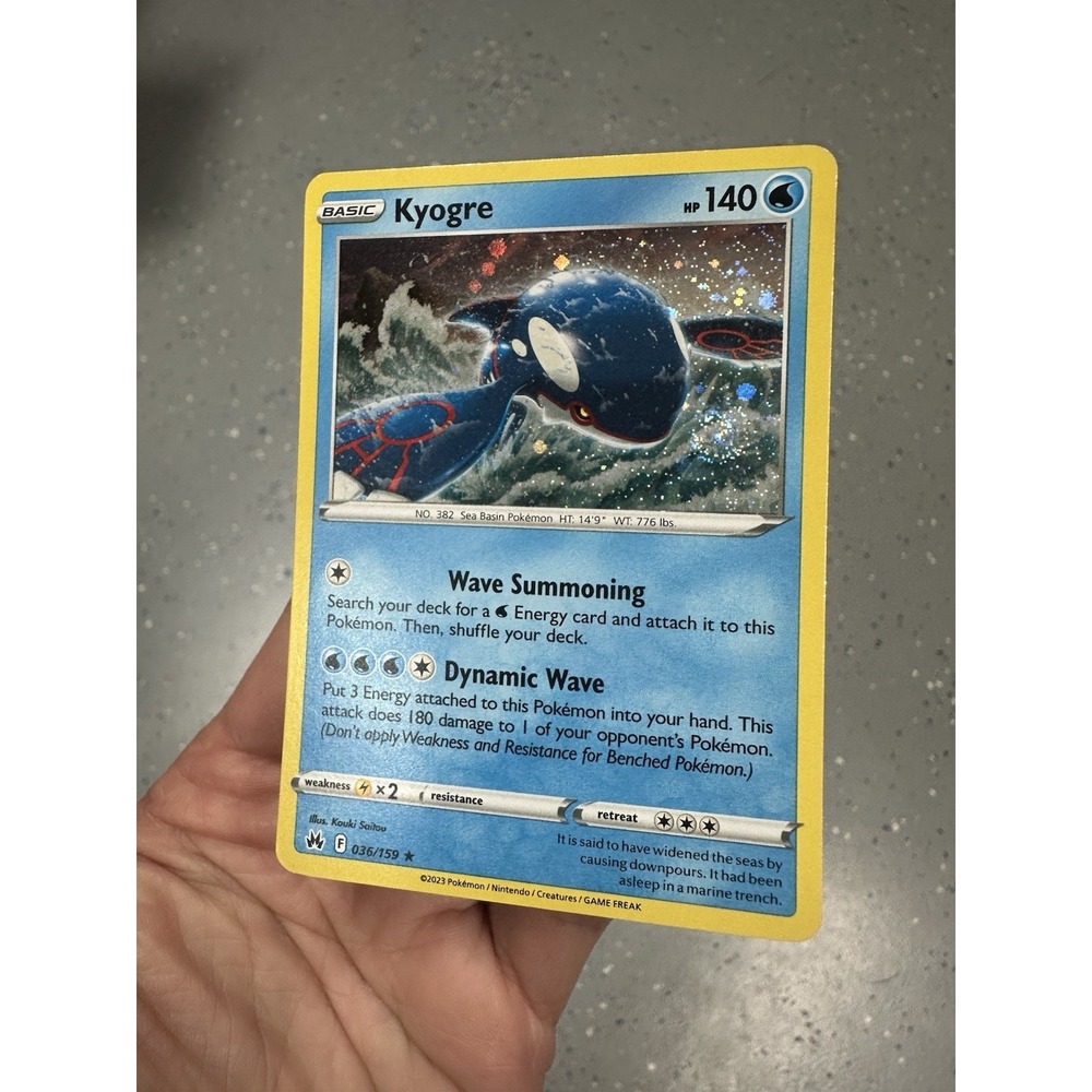 Kyogre 036/159 FART SWIRL 🌀 Pokémon Holo Rare Holofoil EN NM